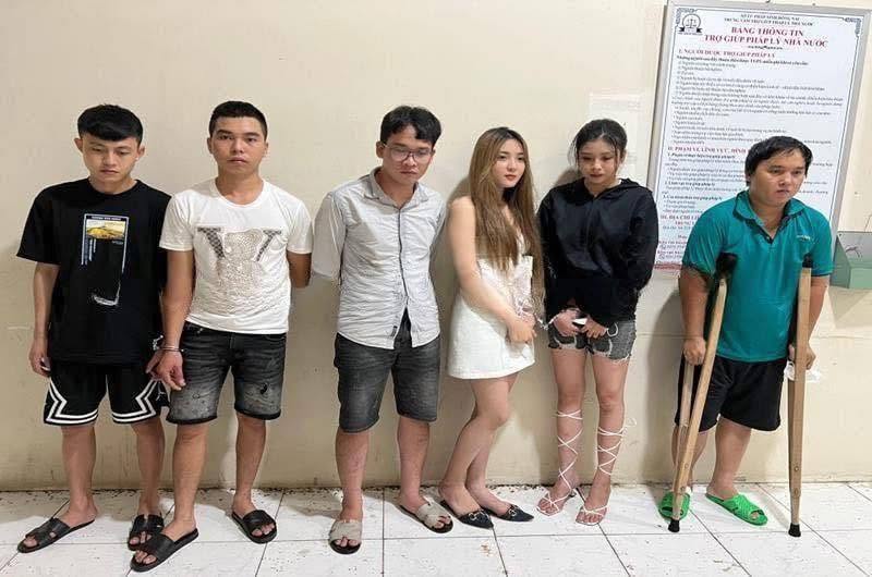 Công an huyện Nhơn Trạch bắt giữ 06 đối tượng bay lắc trong Nhà nghỉ