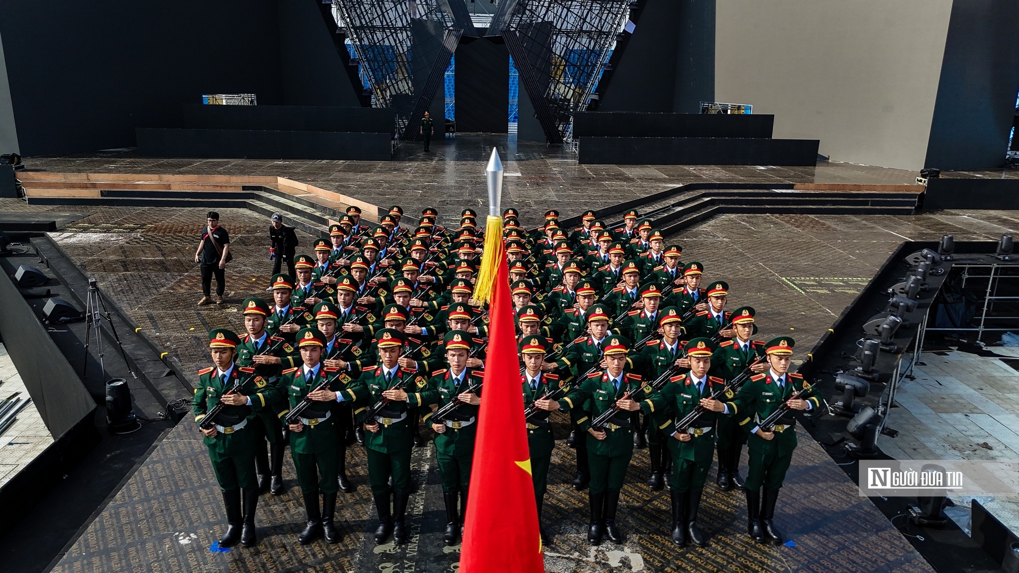 Đội hình tham dự duyệt binh tại Quảng trường Đỏ luyện tập cho đêm nhạc nghệ thuật đặc biệt