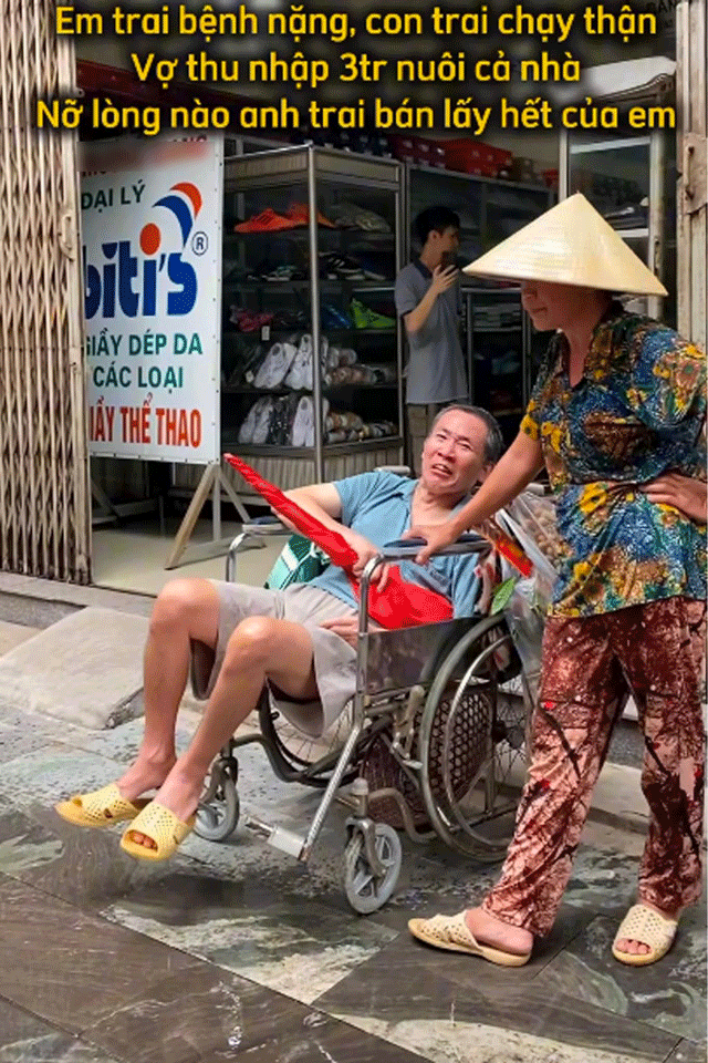 MXH lan truyền vụ việc người đàn ông bị tai biến, có con trai chạy thận vừa bị anh ruột bán nhà và đuổi ra đường