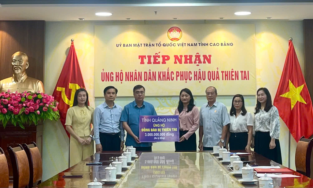 Quảng Ninh hỗ trợ Cao Bằng 3 tỷ đồng khắc phục hậu quả bão lũ