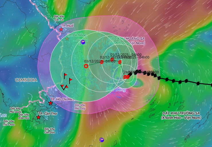 Bão Koto giảm còn cấp 11, hướng vào Gia Lai