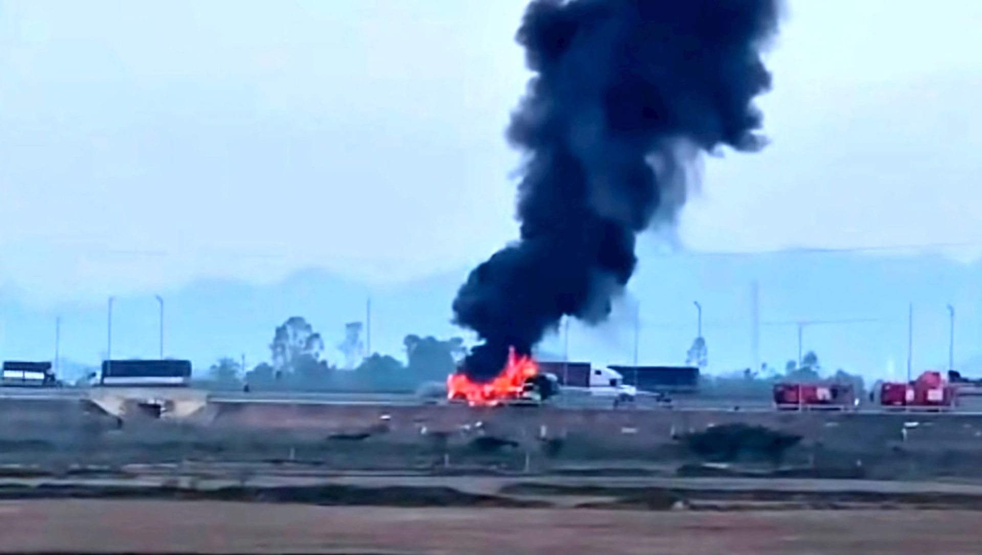 Cháy xe khách trên cao tốc Quốc lộ 45 – Nghi Sơn