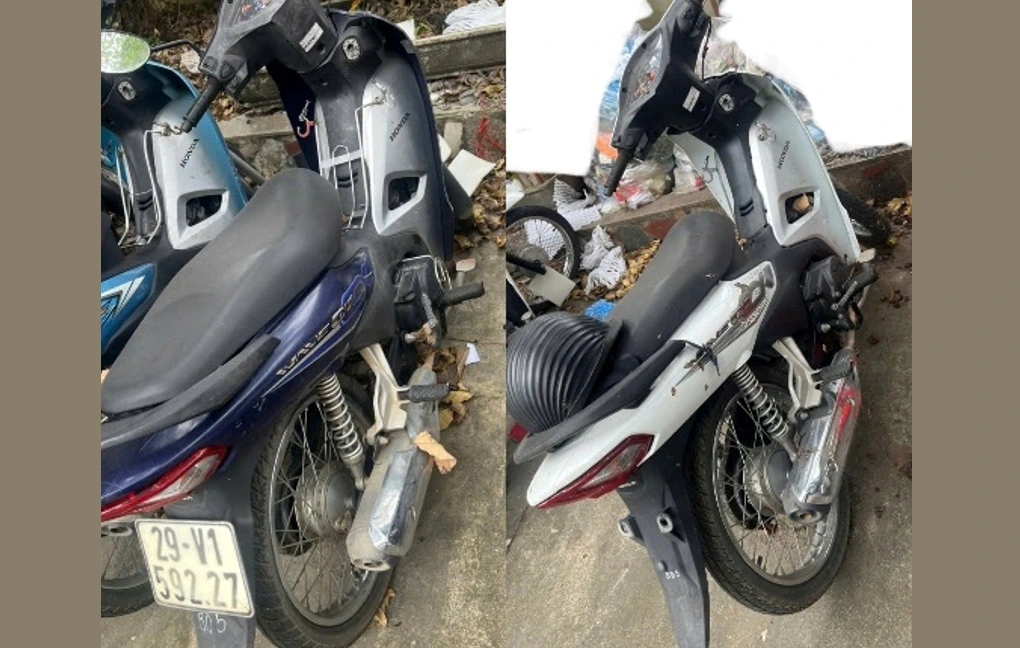 Công an Hà Nội tìm chủ 2 xe máy bí ẩn trong vụ trộm
