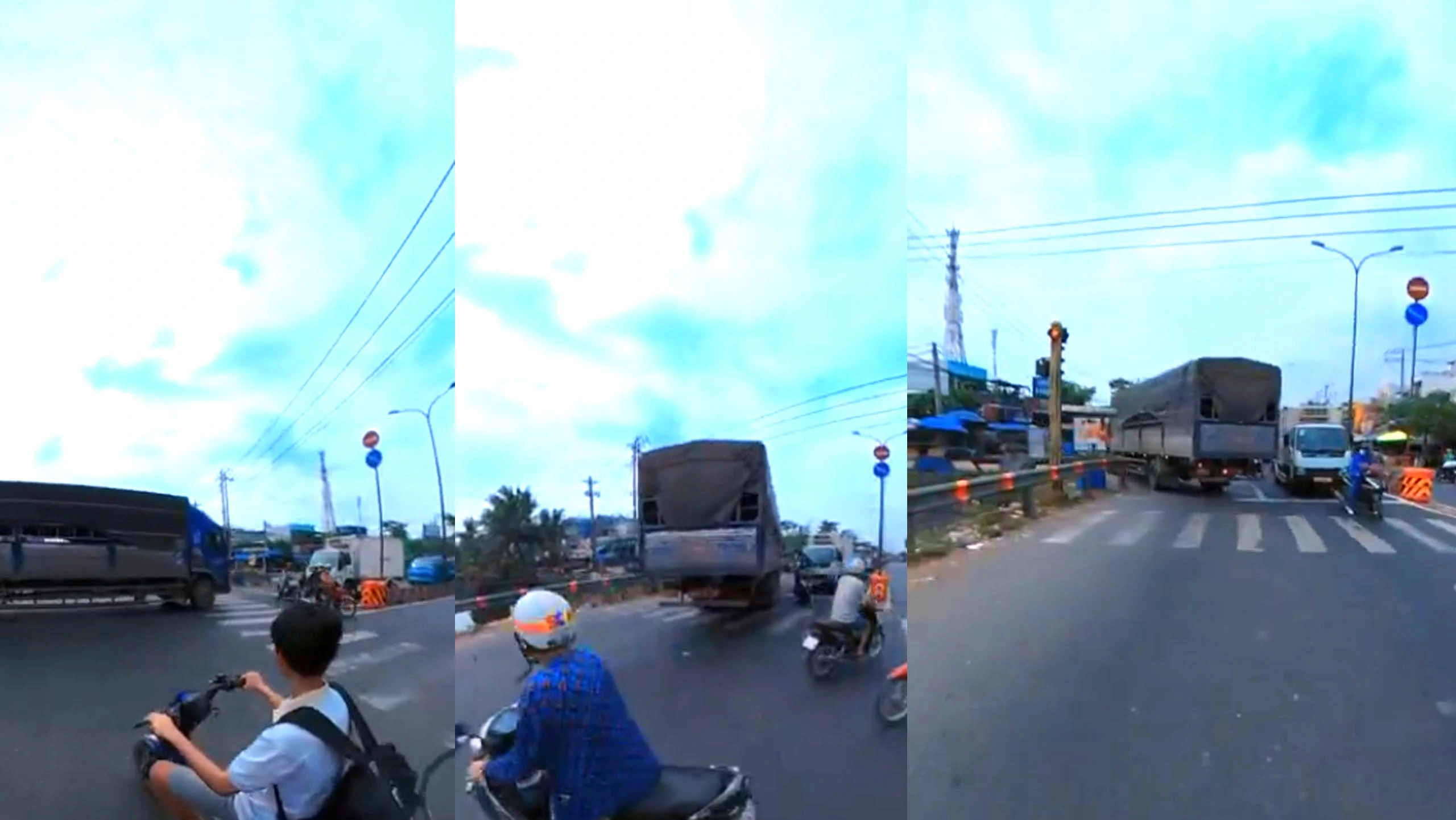 CSGT TP.HCM xác minh clip xe tải chạy ngược chiều trên đường Trần Văn Giàu