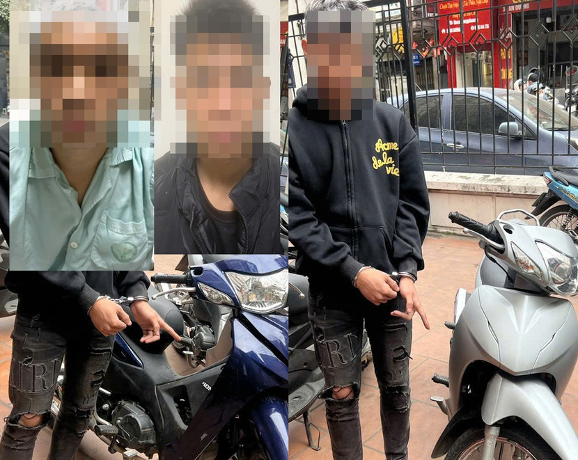 Bắt giữ ổ nhóm chuyên trộm cắp xe máy trên địa bàn Hà Nội