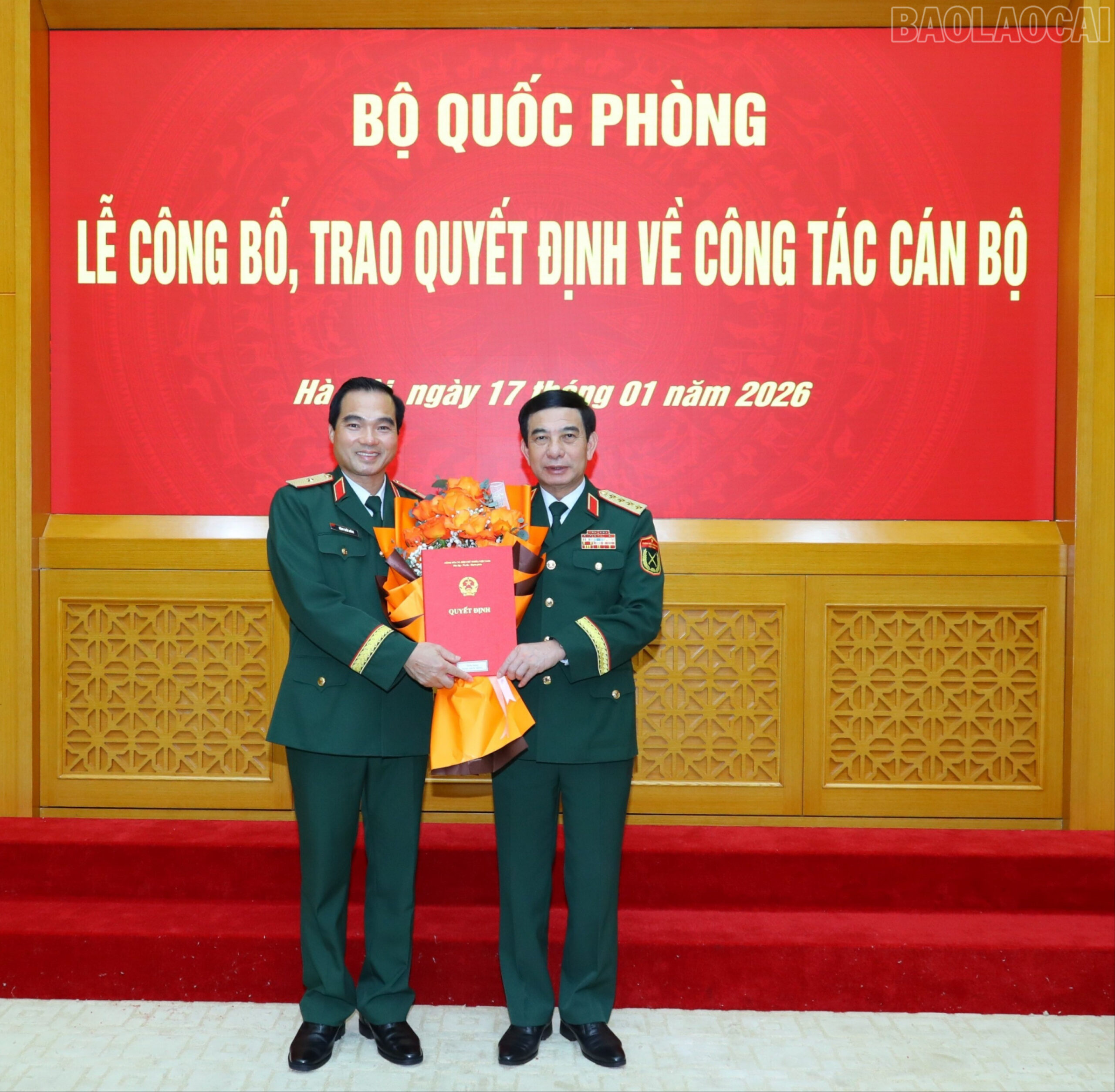 Chỉ huy trưởng Bộ Chỉ huy Quân sự tỉnh Lào Cai được thăng quân hàm Thiếu tướng