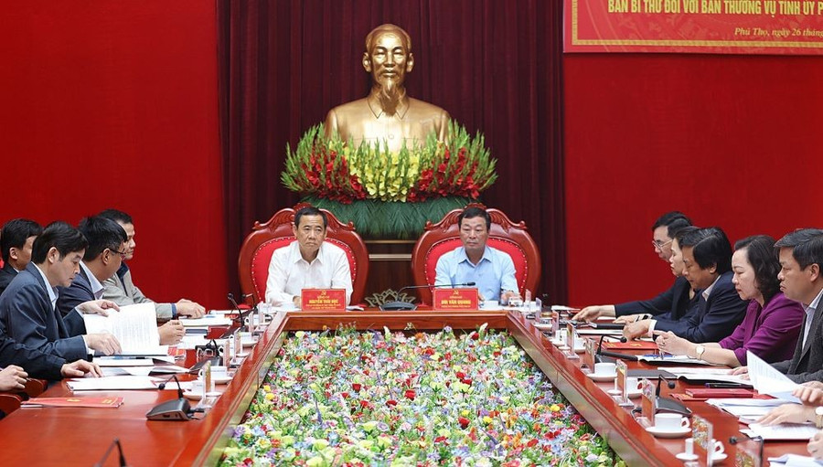 Công bố Quyết định kiểm tra, giám sát đối với Ban Thường vụ Tỉnh ủy Phú Thọ