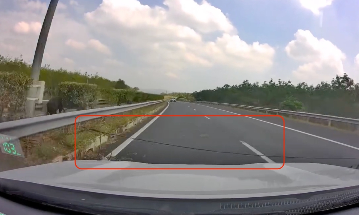 [VIDEO] Ôtô chạy 100 km/h vướng dây cáp căng ngang trên cao tốc