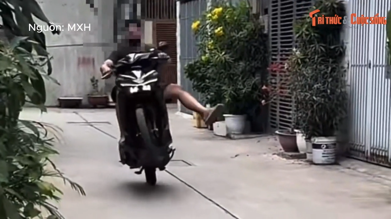 TPHCM xác minh clip bốc đầu xe máy trong khu dân cư lan truyền mạng xã hội