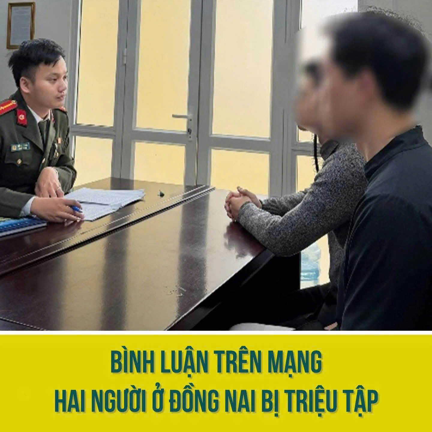 BÌNH LUẬN TRÊN FACEBOOK, HAI NGƯỜI Ở ĐỒNG NAI BỊ TRIỆU TẬP