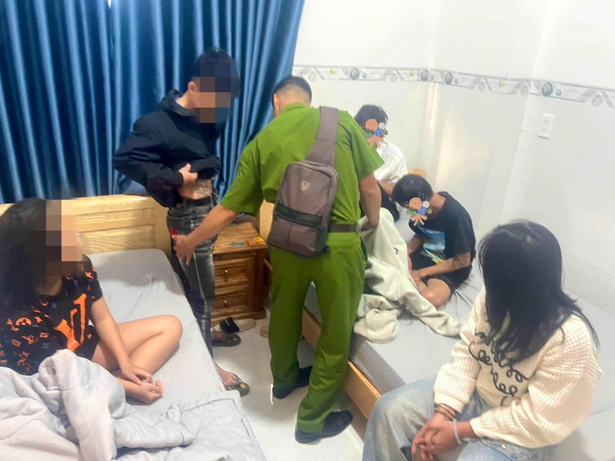 Công an xã Bình Dương kiểm tra, phát hiện vụ “Hap diem người dưới 16 tuổi”