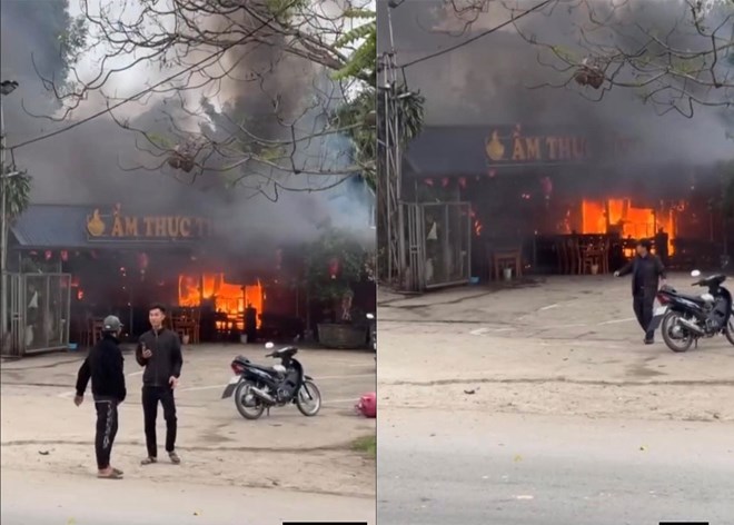 Cháy quán Tình Anh – quán cơm bình dân đông khách bậc nhất phố núi Yên Bái