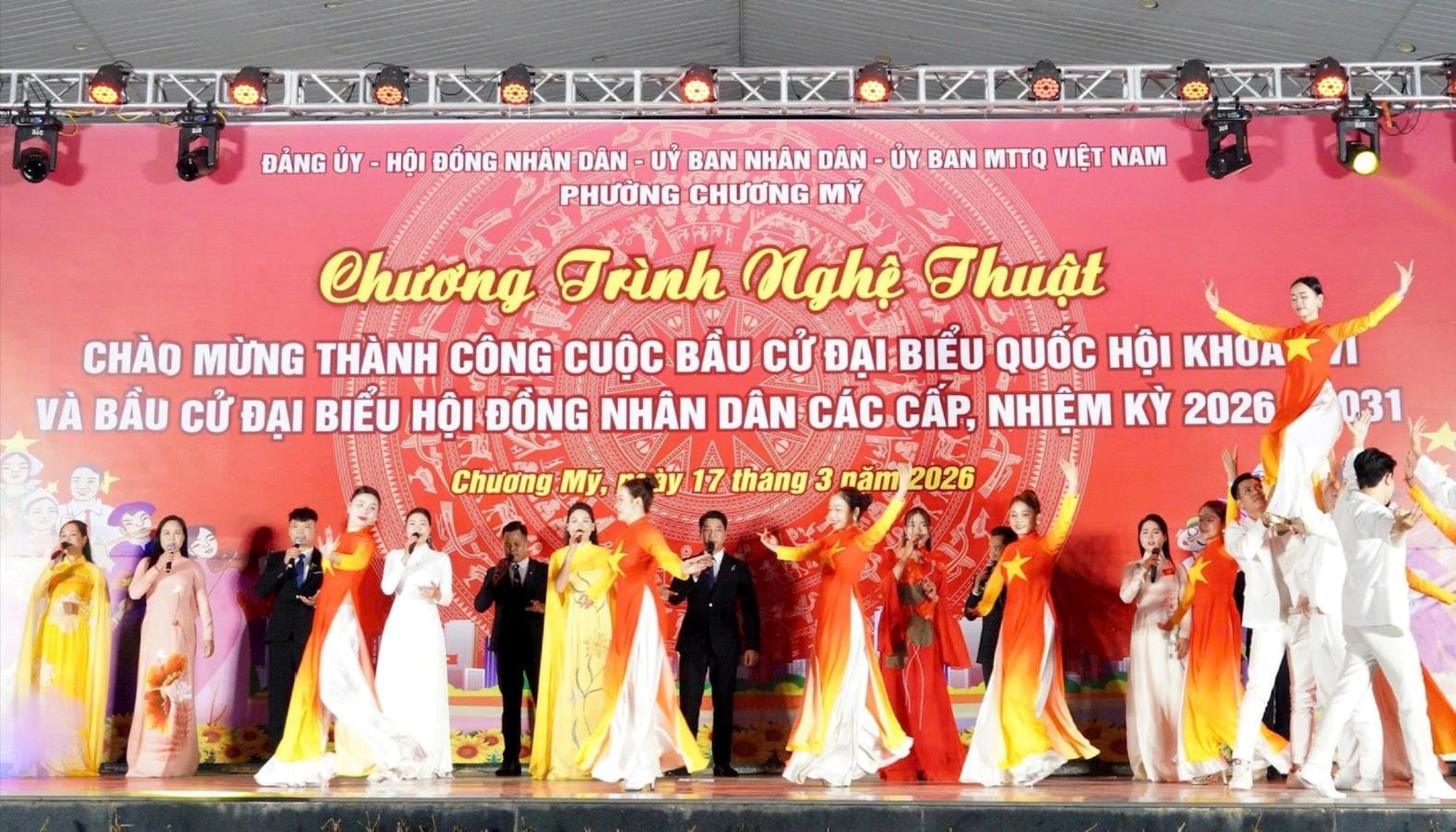 Phường Chương Mỹ chào mừng thành công bầu cử nhiệm kỳ 2026-2031