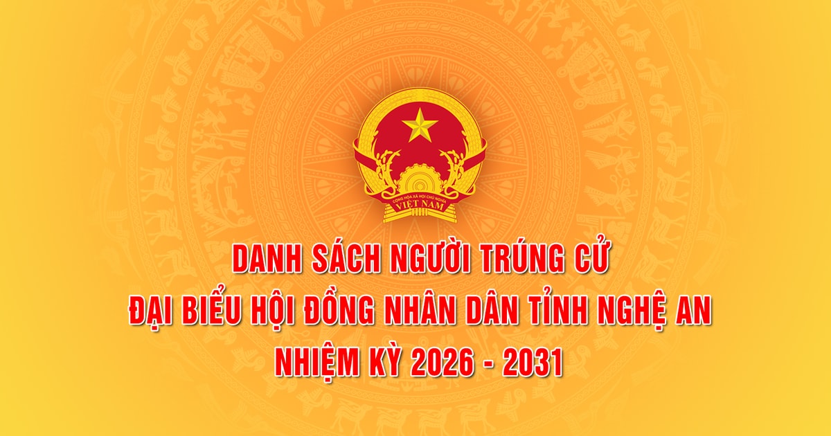Nghệ An công bố danh sách người trúng cử đại biểu HĐND tỉnh Nghệ An nhiệm kỳ 2026