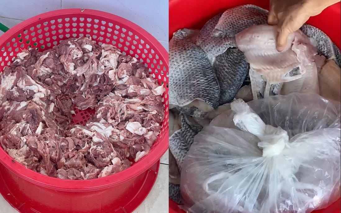 Trước đó, phụ huynh Hà Nội đã từng phát hiện cá, thịt bốc mùi chuẩn bị chế biến tại bếp ăn bán trú. qu3gt.jpg