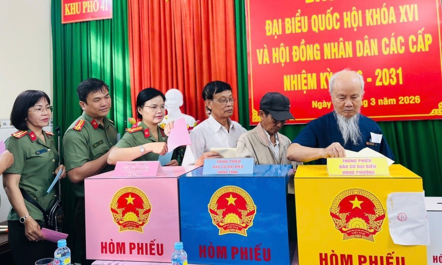 Tỷ lệ cử tri đã tham gia bỏ phiếu của tỉnh Gia Lai đạt 99,76%