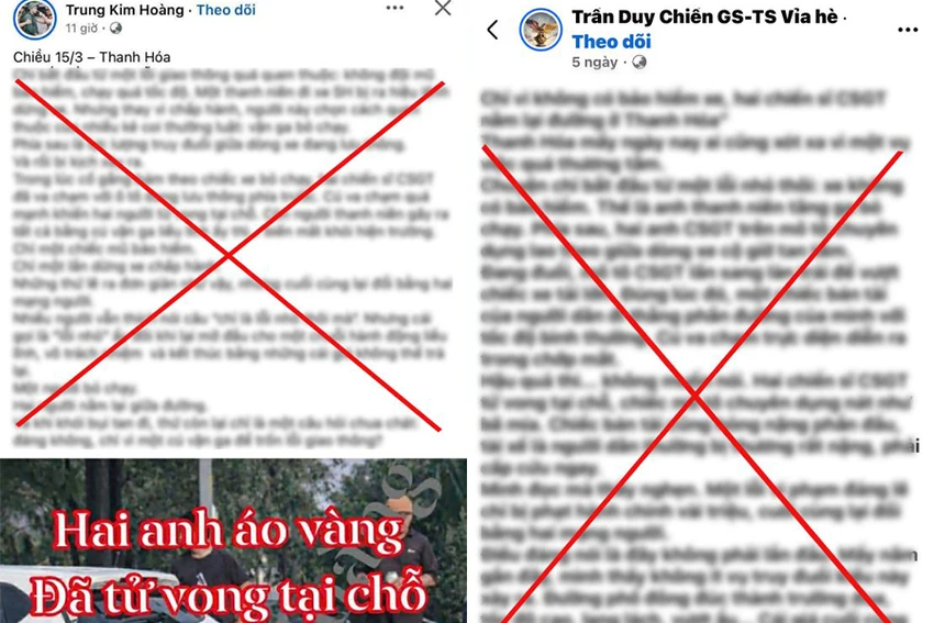 Công an Thanh Hóa thông tin về ‘2 chiến sĩ CSGT tử vong’ lan truyền trên mạng