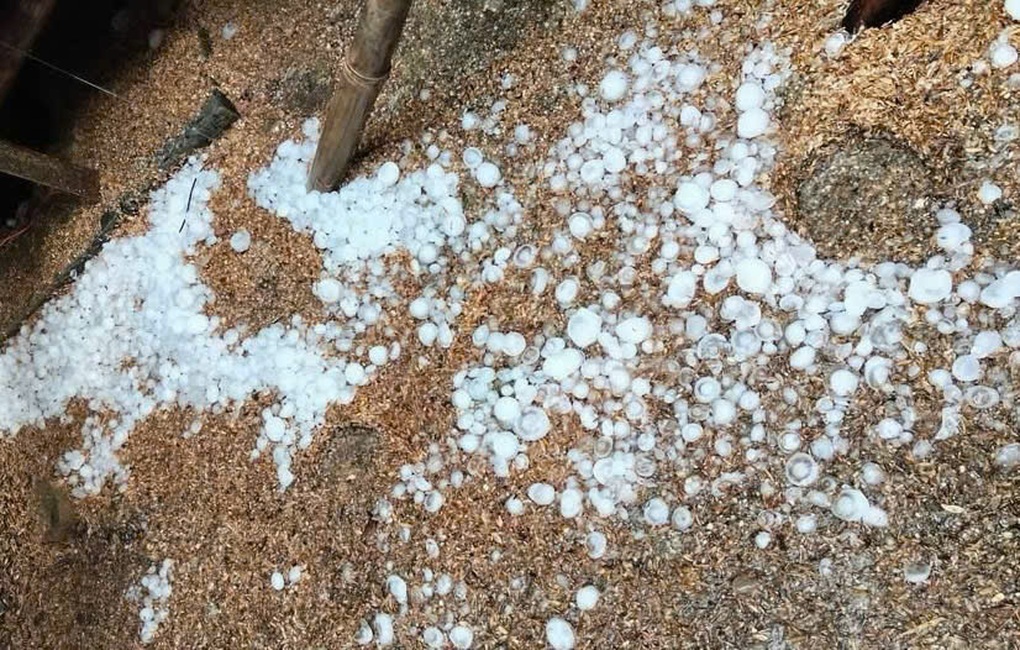 Mưa đá tiếp tục xuất hiện ở Hà Nội, Phú Thọ, Cao Bằng - 1