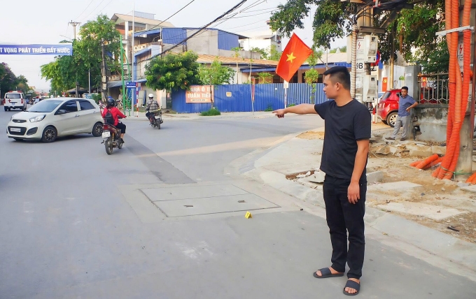 Tuân thực nghiệm tại hiện trường. Ảnh: Công an cung cấp