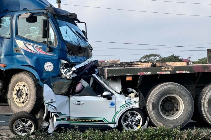 Tai nạn ở quốc lộ 5 năm 2025. Ảnh: Lê Tân