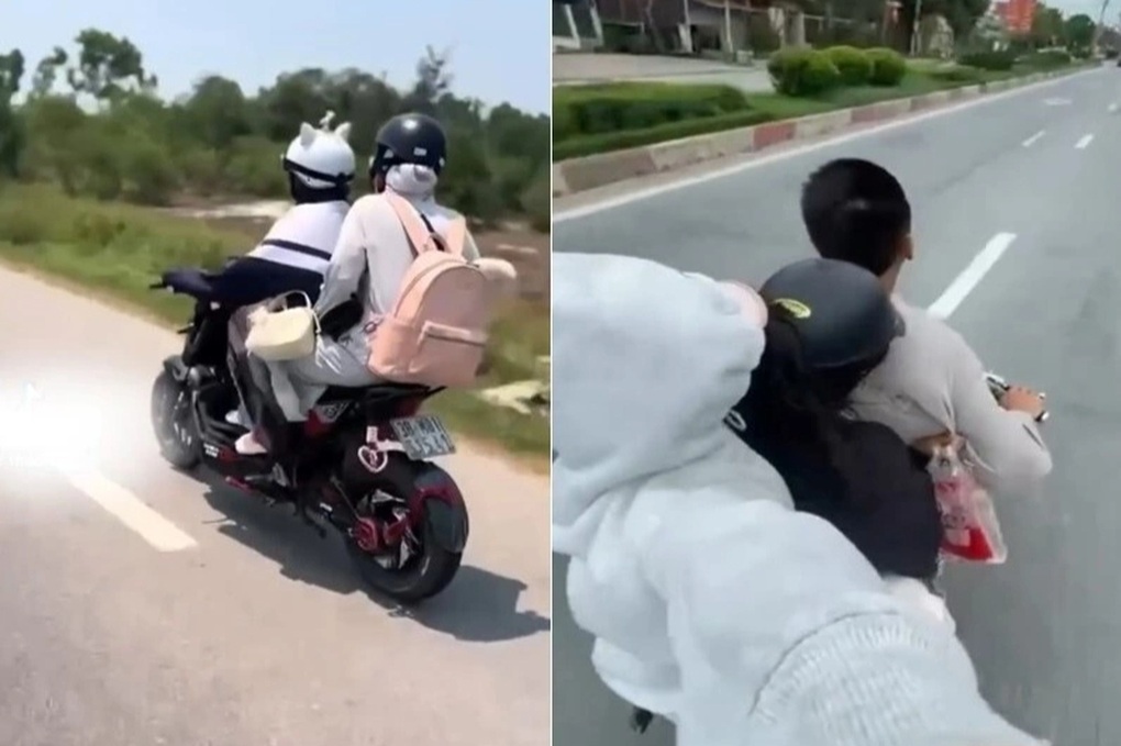 Nữ sinh khoe clip chạy xe máy điện tốc độ cao trên TikTok, công an vào cuộc - 1
