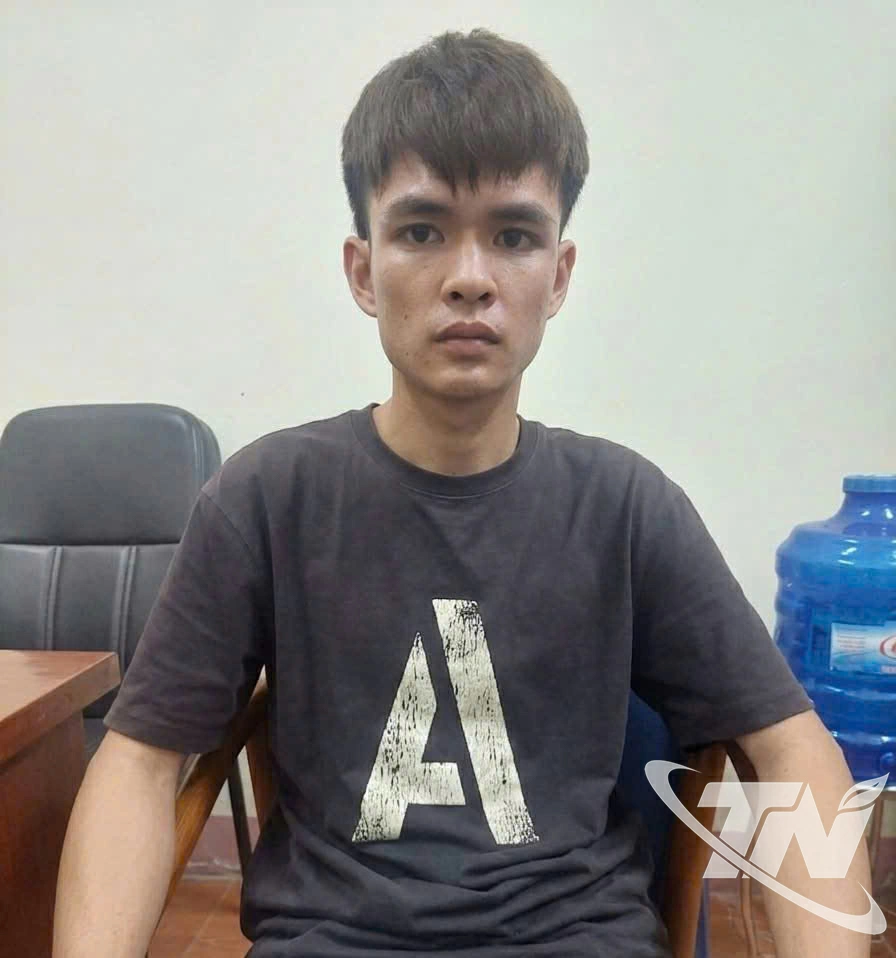 Đối tượng K.V.T tại cơ quan công an