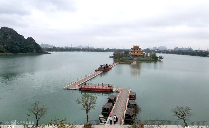 Hồ núi Lớ nơi hai người gặp nạn ngày 3/5. Ảnh: Lê Hoàng