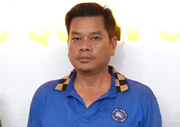 Nguyễn Văn Đỏ tại cơ quan điều tra. Ảnh: Công an TP HCM
