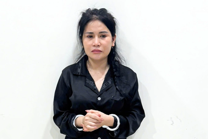 Nguyễn Thị Kim Sau khi bị bắt, Ảnh: Thành Huynh