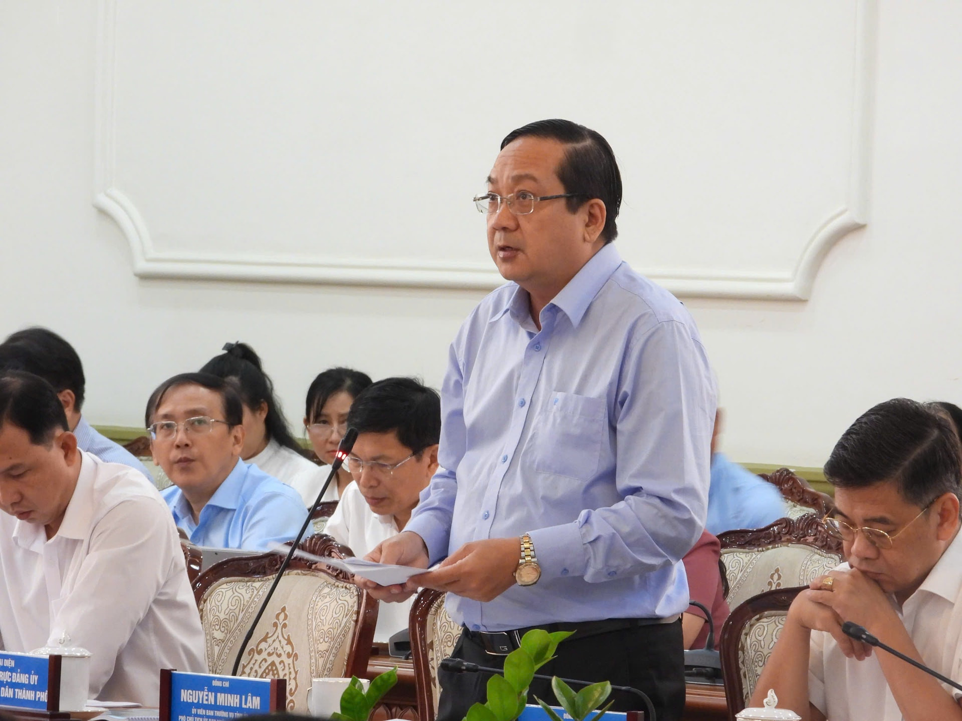 Ông Nguyễn Minh Lâm phát biểu về đề xuất đưa Tây Ninh lên thành phố trực thuộc Trung ương.