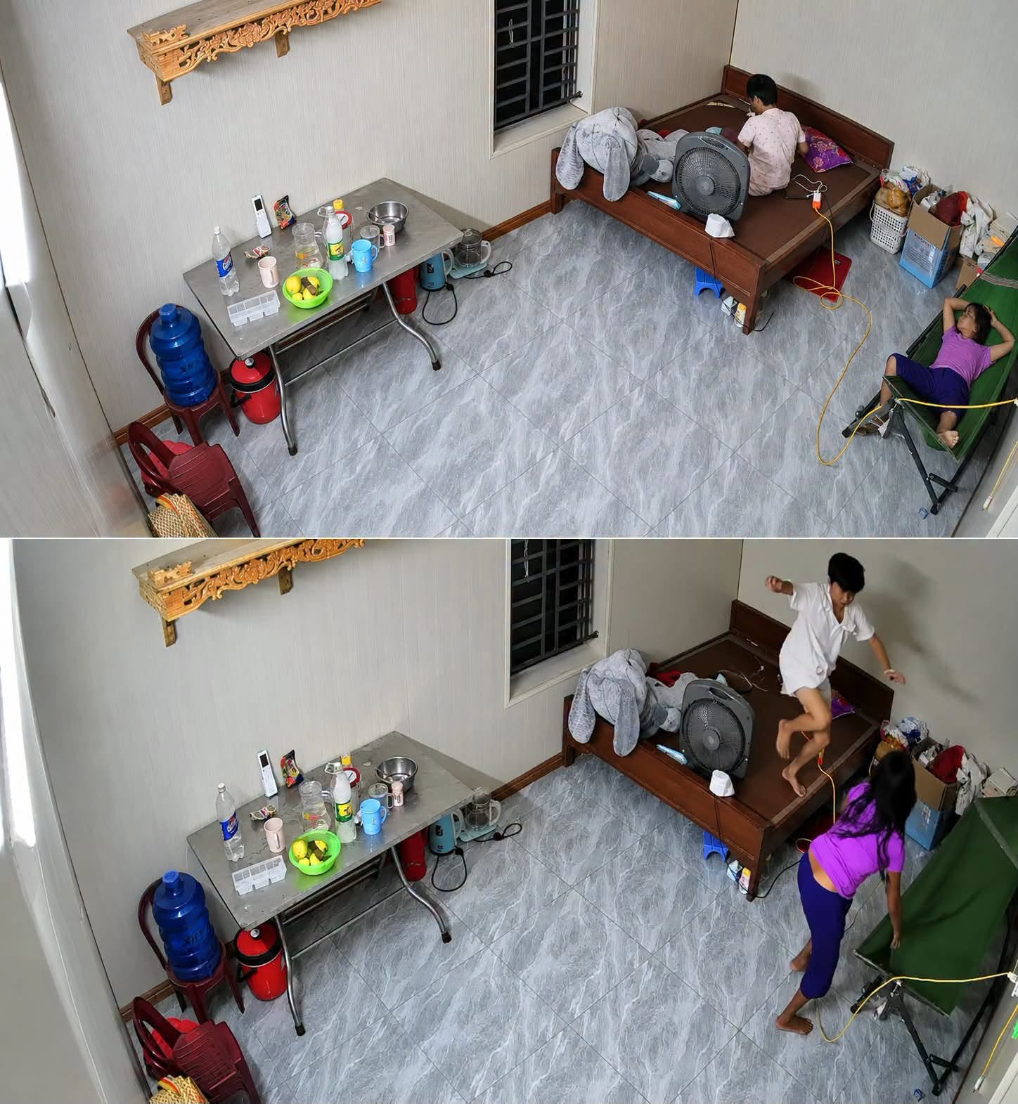 Yên Mô – Ninh Bình: mẹ chăm con quấy khóc, ko giữ được bình tĩnh nên vứt xuống giường. Bà thấy vậy vào bế cháu thì bị tương tác luôn…