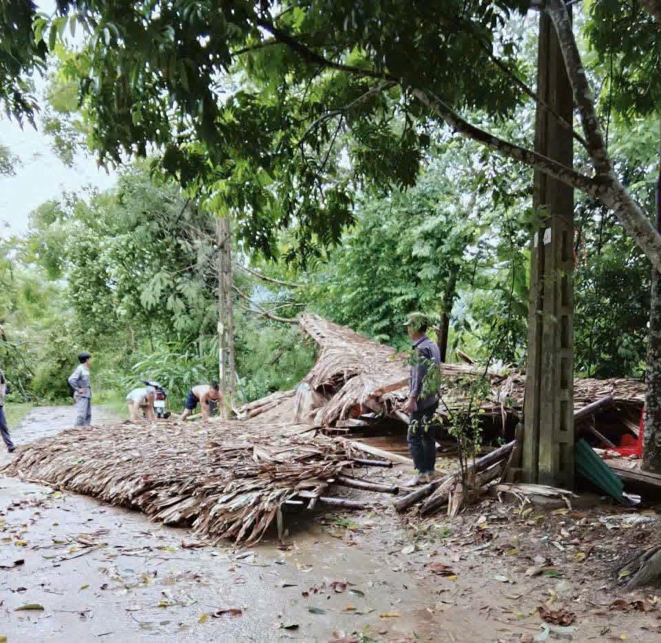 DÔNG LỐC GÂY THIỆT HẠI TÀI SẢN, CÂY ĐỔ CHẮN QUỐC LỘ 3 TẠI XÃ CẨM GIÀNG